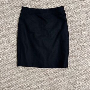 J.Crew Black Wool Pencil Skirt